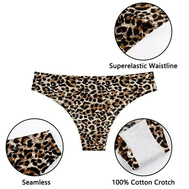 Leopard Ice Silk vékony sport alsónadrág intim szexi női bugyi és tangák fehérnemű szexhez Tiger Zebra bugyi alsónadrág