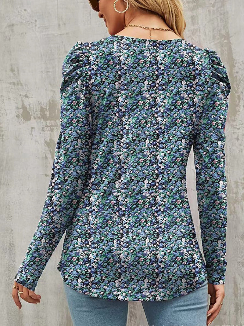 2023. Jesen Zima Nova ženska majica s printom, ležerna labava, okruglog izreza Femme dugih rukava, elegantna tunika bluza Ženska majica svih kombinacija