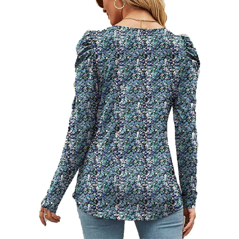 2023. Jesen Zima Nova ženska majica s printom, ležerna labava, okruglog izreza Femme dugih rukava, elegantna tunika bluza Ženska majica svih kombinacija