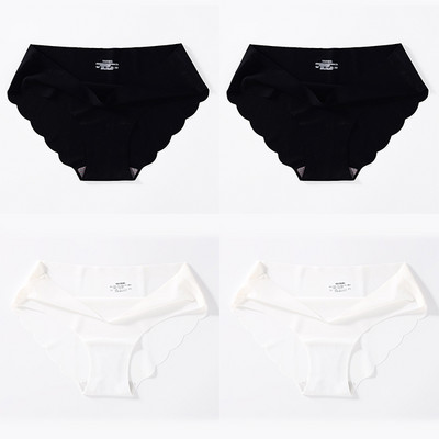 4 buc./lot Chiloți fără cusături pentru femei Chiloți simpli Slip din mătase Lenjerie de corp pentru femeie, moale, subțire, ușoară, Chiloți Culotte Femme