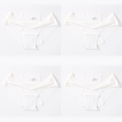 4 buc./lot Chiloți fără cusături pentru femei Chiloți simpli Slip din mătase Lenjerie de corp pentru femeie, moale, subțire, ușoară, Chiloți Culotte Femme