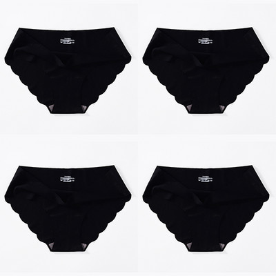 4 buc./lot Chiloți fără cusături pentru femei Chiloți simpli Slip din mătase Lenjerie de corp pentru femeie, moale, subțire, ușoară, Chiloți Culotte Femme
