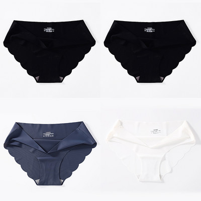 4 buc./lot Chiloți fără cusături pentru femei Chiloți simpli Slip din mătase Lenjerie de corp pentru femeie, moale, subțire, ușoară, Chiloți Culotte Femme