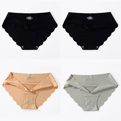 4 buc./lot Chiloți fără cusături pentru femei Chiloți simpli Slip din mătase Lenjerie de corp pentru femeie, moale, subțire, ușoară, Chiloți Culotte Femme