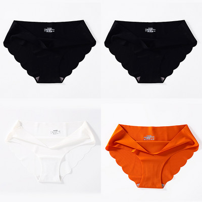 4 buc./lot Chiloți fără cusături pentru femei Chiloți simpli Slip din mătase Lenjerie de corp pentru femeie, moale, subțire, ușoară, Chiloți Culotte Femme