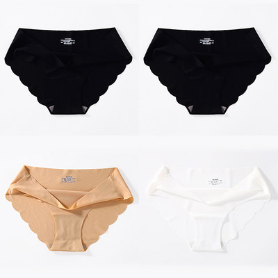 4 buc./lot Chiloți fără cusături pentru femei Chiloți simpli Slip din mătase Lenjerie de corp pentru femeie, moale, subțire, ușoară, Chiloți Culotte Femme