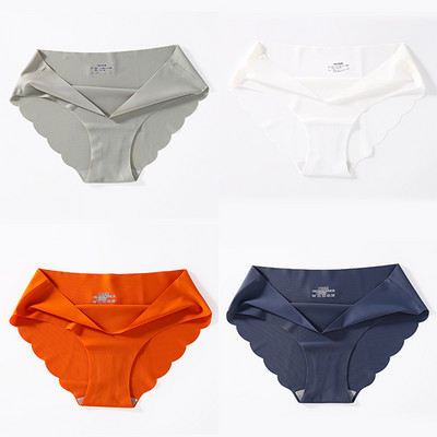 4 buc./lot Chiloți fără cusături pentru femei Chiloți simpli Slip din mătase Lenjerie de corp pentru femeie, moale, subțire, ușoară, Chiloți Culotte Femme