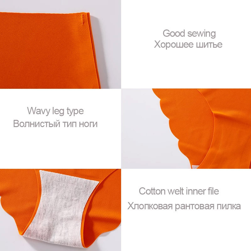 4 buc./lot Chiloți fără cusături pentru femei Chiloți simpli Slip din mătase Lenjerie de corp pentru femeie, moale, subțire, ușoară, Chiloți Culotte Femme