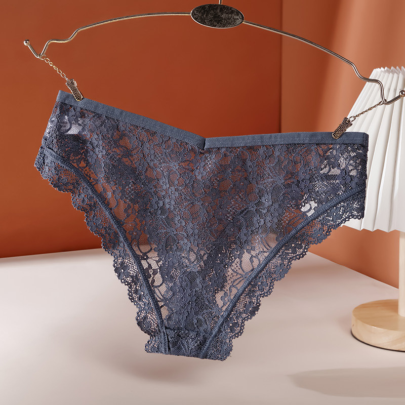 3 vnt / rinkinys apatinis trikotažas Seksualios moteriškos nėriniuotos kelnaitės Apatiniai apatiniai moteriški apatiniai kelnaitės 6 vienspalvės minkštos moteriškos kelnaitės intymios