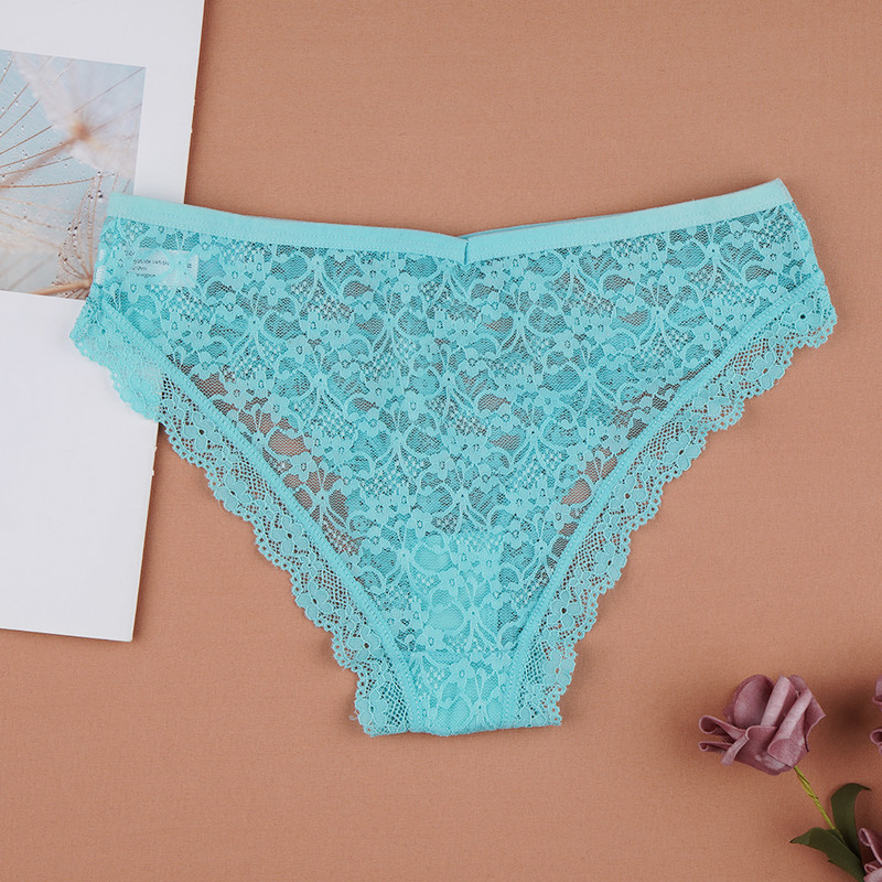 3 vnt / rinkinys apatinis trikotažas Seksualios moteriškos nėriniuotos kelnaitės Apatiniai apatiniai moteriški apatiniai kelnaitės 6 vienspalvės minkštos moteriškos kelnaitės intymios