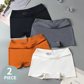 2 buc/set lenjerie de corp din mătase, fără cusături, boxer pentru femei, chiloți pentru femei, pantaloni de siguranță, tangas pentru femei, lenjerie cu talie înaltă
