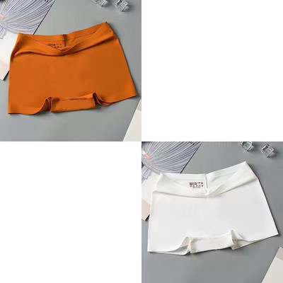 2 buc/set lenjerie de corp din mătase, fără cusături, boxer pentru femei, chiloți pentru femei, pantaloni de siguranță, tangas pentru femei, lenjerie cu talie înaltă