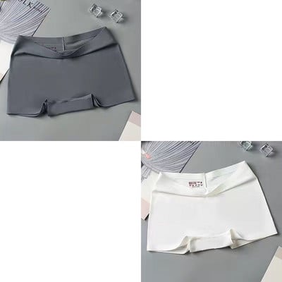 2 buc/set lenjerie de corp din mătase, fără cusături, boxer pentru femei, chiloți pentru femei, pantaloni de siguranță, tangas pentru femei, lenjerie cu talie înaltă
