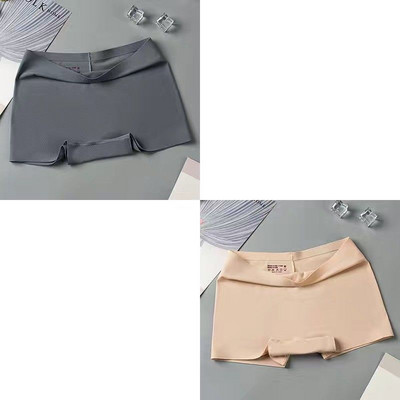 2 buc/set lenjerie de corp din mătase, fără cusături, boxer pentru femei, chiloți pentru femei, pantaloni de siguranță, tangas pentru femei, lenjerie cu talie înaltă