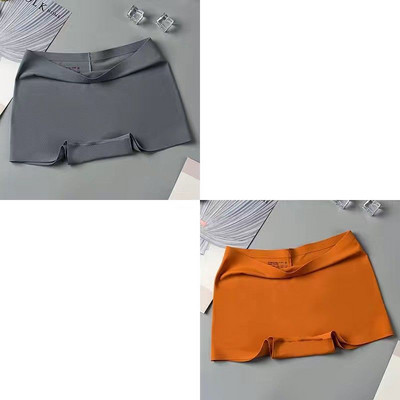 2 buc/set lenjerie de corp din mătase, fără cusături, boxer pentru femei, chiloți pentru femei, pantaloni de siguranță, tangas pentru femei, lenjerie cu talie înaltă