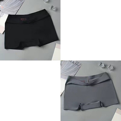 2 buc/set lenjerie de corp din mătase, fără cusături, boxer pentru femei, chiloți pentru femei, pantaloni de siguranță, tangas pentru femei, lenjerie cu talie înaltă