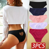 Pamučne gaćice od 3 KOM Ženske seksi prozirne gaćice s niskim strukom, izdubljene ženske pamučne gaćice Bešavno donje rublje M-XXL