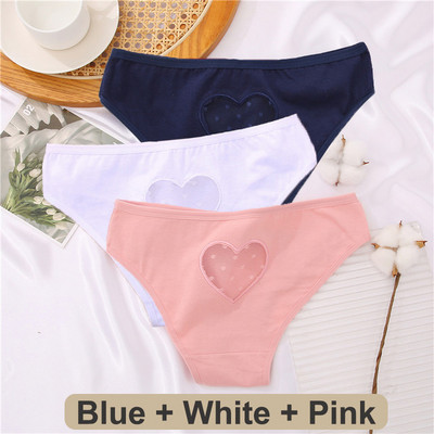 Pamučne gaćice od 3 KOM Ženske seksi prozirne gaćice s niskim strukom, izdubljene ženske pamučne gaćice Bešavno donje rublje M-XXL