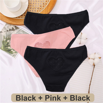 Pamučne gaćice od 3 KOM Ženske seksi prozirne gaćice s niskim strukom, izdubljene ženske pamučne gaćice Bešavno donje rublje M-XXL
