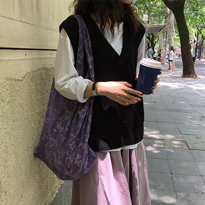 Dámske jednofarebné svetre s výstrihom do V, jednoradové, štýlové, voľné, ležérne, japonský štýl Harajuku, univerzálne, temperamentné, vintage