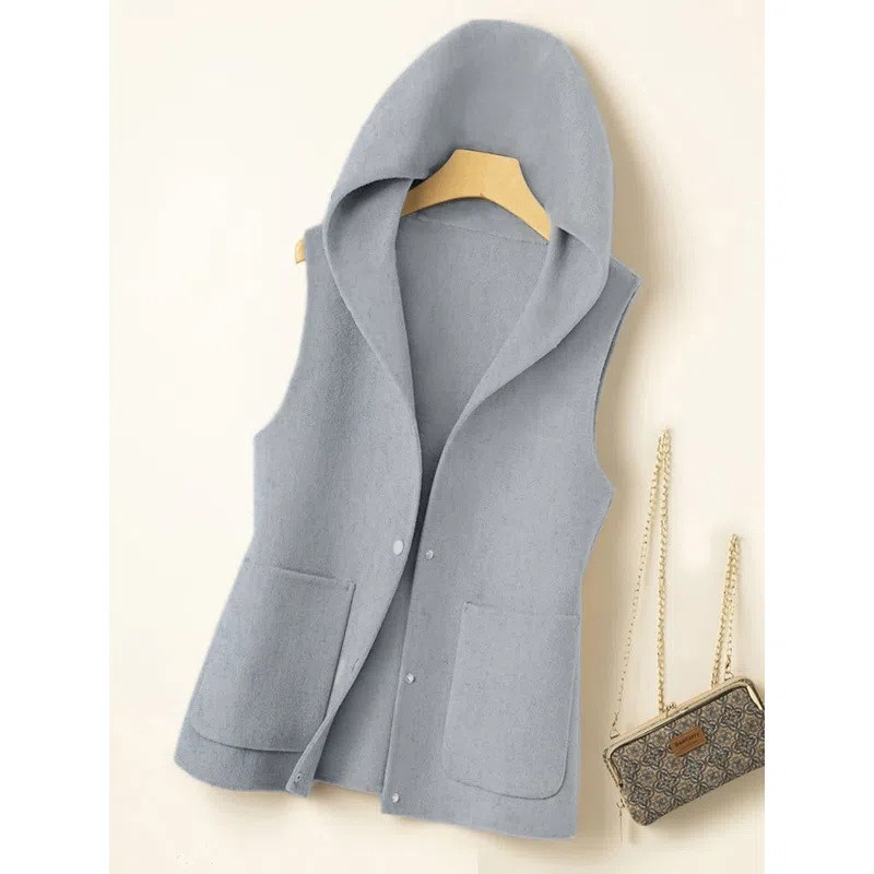 2023 Novi ženski prsluk Proljeće Jesen Prsluci s kapuljačom Moda za slobodno vrijeme Ženska jakna bez rukava Jednostavnost Široki kaput bez rukava