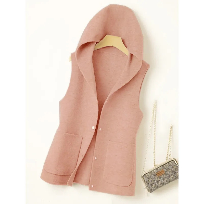 2023 Novi ženski prsluk Proljeće Jesen Prsluci s kapuljačom Moda za slobodno vrijeme Ženska jakna bez rukava Jednostavnost Široki kaput bez rukava