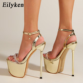 Eilyken femei Stiletto subțire toc înalt cataramă curea glezne sandale platformă sexy mireasa seara petrecere rochie modă bal pantofi dama