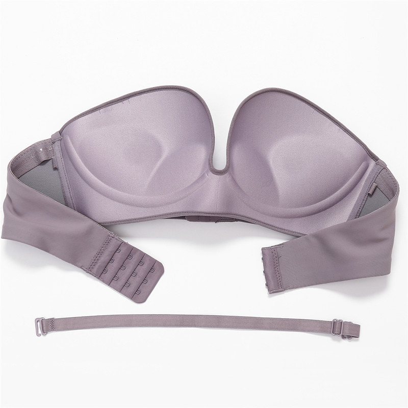 FINETOO Sutien Push Up Sexy cu închidere în față Sutien invizibil pentru femei Lenjerie de corp Lenjerie pentru femei Sutien fără bretele Bralette fără cusături