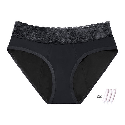 Chiloți menstruali pentru femei Lenjerie de corp de perioadă 4 straturi, mărime mare, absorbție a fluxului greu, lenjerie fiziologică sanitară rezistentă la scurgeri