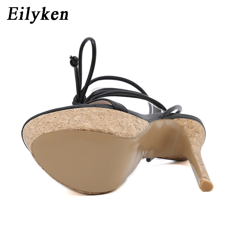Eilyken modne peep toe platforme super tanke pete Seksi ljetne sandale remen za gležnjeve Ženske striptizete za noćne klubove