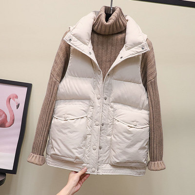 Rasprodaja Trend kaput Lagana podstavljena jakna s puhom za žene Ultra lagani patkasti prsluci bez rukava Jakne Ženske kapute zima 2023.