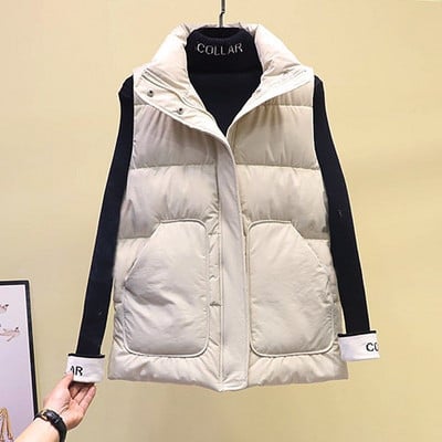 Rasprodaja Trend kaput Lagana podstavljena jakna s puhom za žene Ultra lagani patkasti prsluci bez rukava Jakne Ženske kapute zima 2023.