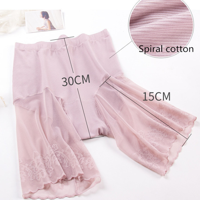 Ženske kratke hlače ispod suknje Zaštitne hlače Seksi čipkane bokserice visokog struka protiv trenja Suknja kratke hlače