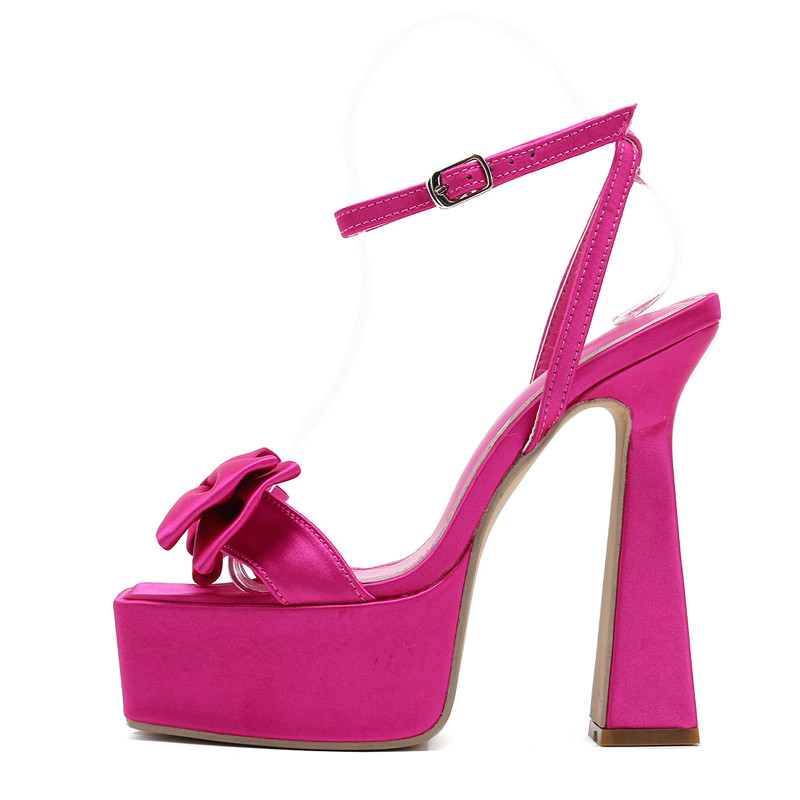 Eilyken Seksi Ženske sandale na visoke pete s otvorenim prstima s leptir čvorovima