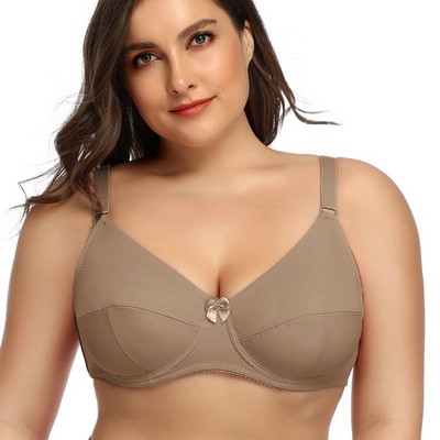 Beauwear Femei Sutiene cu sârmă Plus Size Acoperire completă Sutien fără căptușire Lenjerie minimă 36-52 DEF Culoare Negru Nud BH
