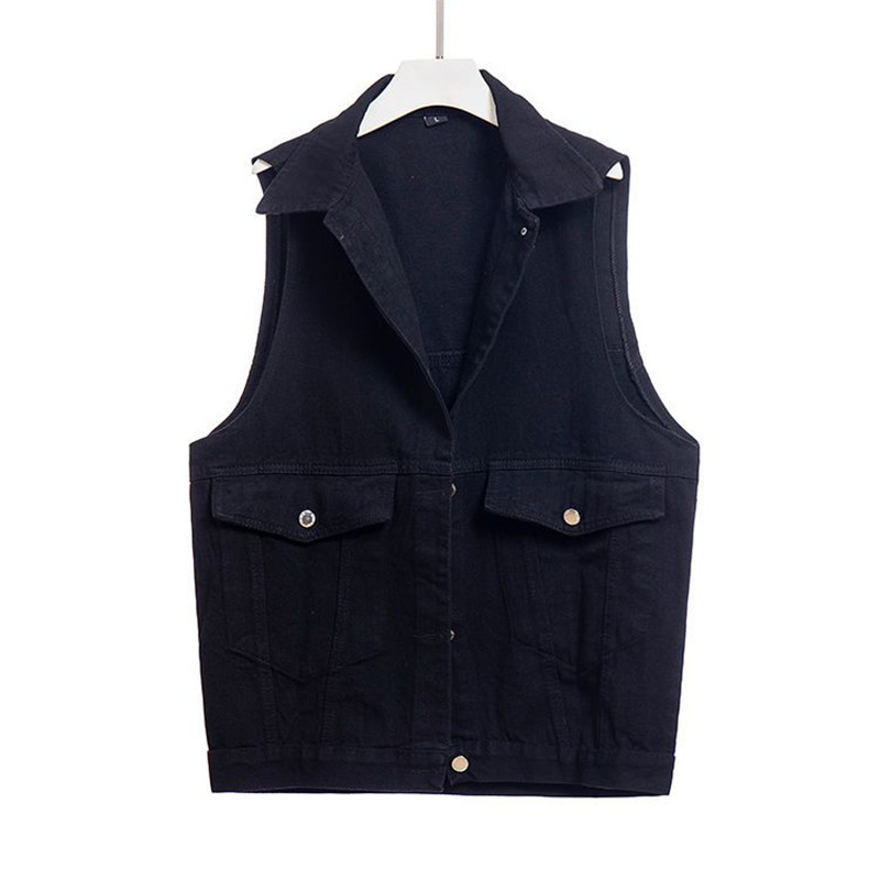 2023Nová jarná jesenná džínsová vesta, dámska vintage stredne dlhá džínsová bunda, dámska ležérna vesta bez rukávov, kovbojský kabát, dámske topy