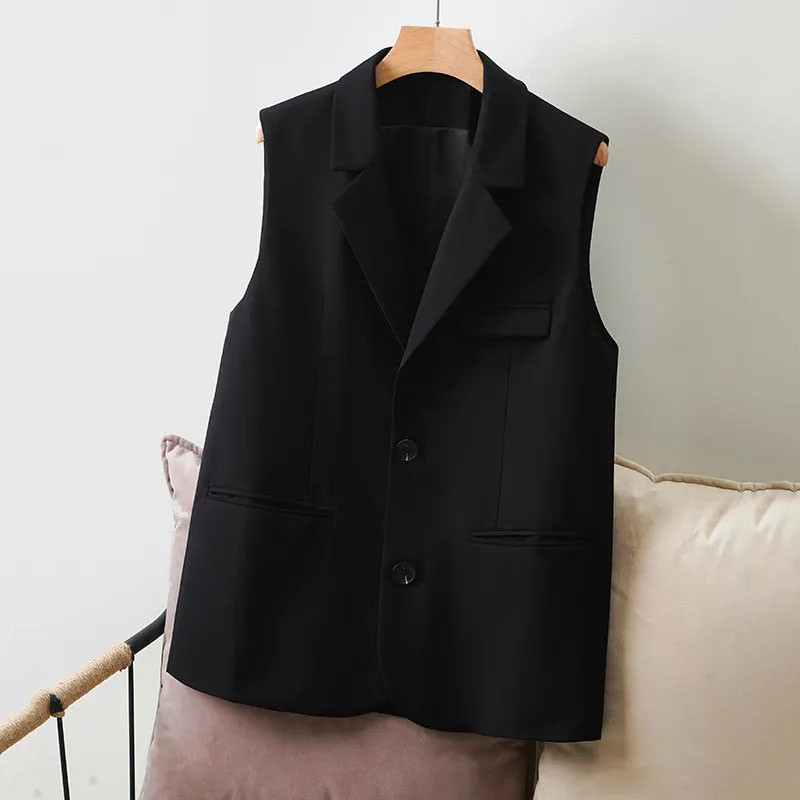 Pavasario rudens moterų kostiumas, liemenė, paltas Naujas 2023 m. madingas berankovis švarkas Liemenė švarkas Moteriški biuro moteriški viršutiniai drabužiai, laisvalaikio viršus