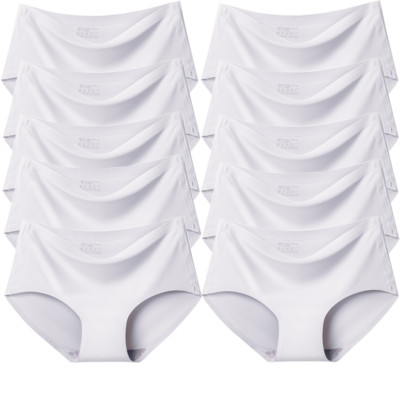 TrowBridge 10PCS/Set Ženske gaćice Jednobojno bešavno donje rublje Plus Veličina Udobne gaćice Svileno satensko donje rublje Zdravlje Donje gaće