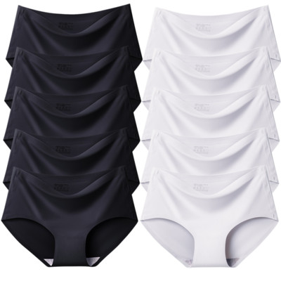 TrowBridge 10PCS/Set Ženske gaćice Jednobojno bešavno donje rublje Plus Veličina Udobne gaćice Svileno satensko donje rublje Zdravlje Donje gaće