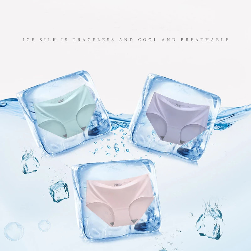 TrowBridge 10PCS/Set Ženske gaćice Jednobojno bešavno donje rublje Plus Veličina Udobne gaćice Svileno satensko donje rublje Zdravlje Donje gaće