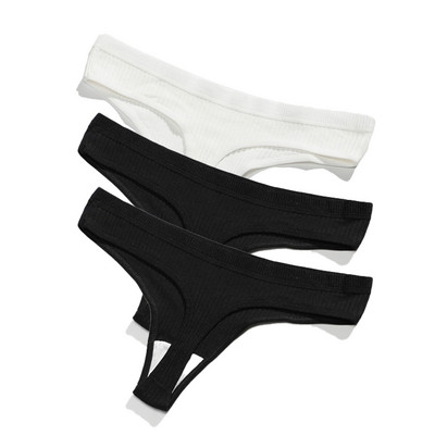 Ženske gaćice od 3 komada Žensko donje rublje Tange Bešavne gaćice Za žene Pamučne gaćice Sex G-string Gaćice niskog struka Seksi