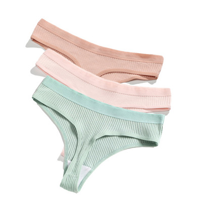 Ženske gaćice od 3 komada Žensko donje rublje Tange Bešavne gaćice Za žene Pamučne gaćice Sex G-string Gaćice niskog struka Seksi