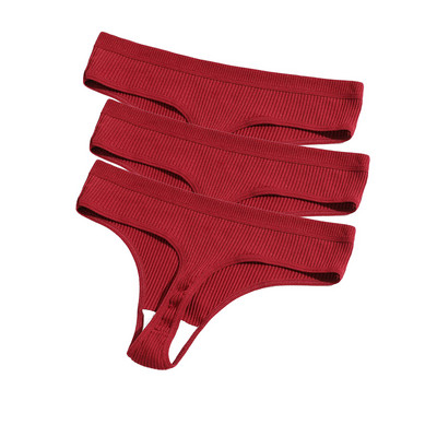 Ženske gaćice od 3 komada Žensko donje rublje Tange Bešavne gaćice Za žene Pamučne gaćice Sex G-string Gaćice niskog struka Seksi