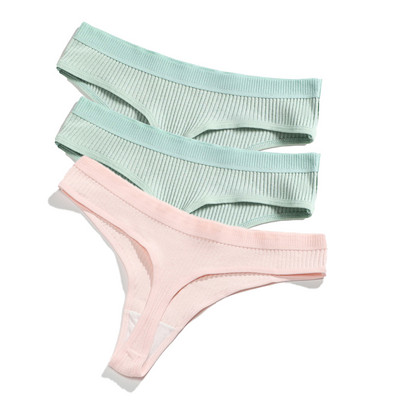 Ženske gaćice od 3 komada Žensko donje rublje Tange Bešavne gaćice Za žene Pamučne gaćice Sex G-string Gaćice niskog struka Seksi