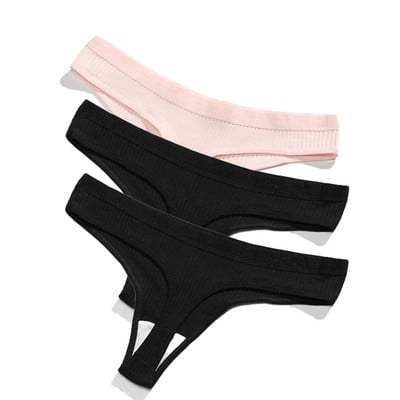 Ženske gaćice od 3 komada Žensko donje rublje Tange Bešavne gaćice Za žene Pamučne gaćice Sex G-string Gaćice niskog struka Seksi