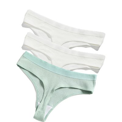 Ženske gaćice od 3 komada Žensko donje rublje Tange Bešavne gaćice Za žene Pamučne gaćice Sex G-string Gaćice niskog struka Seksi