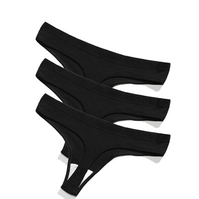 Ženske gaćice od 3 komada Žensko donje rublje Tange Bešavne gaćice Za žene Pamučne gaćice Sex G-string Gaćice niskog struka Seksi