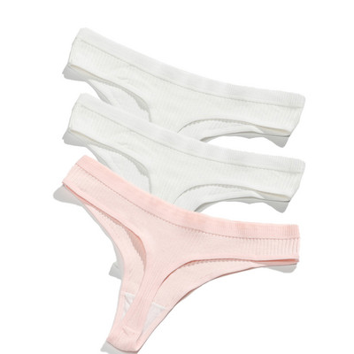 Ženske gaćice od 3 komada Žensko donje rublje Tange Bešavne gaćice Za žene Pamučne gaćice Sex G-string Gaćice niskog struka Seksi