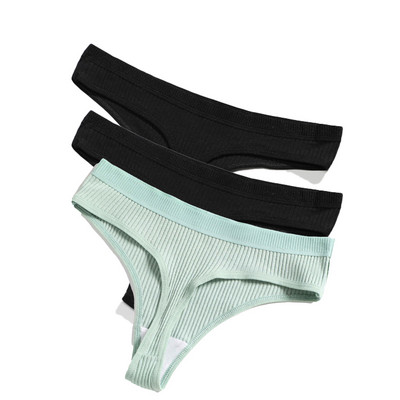 Ženske gaćice od 3 komada Žensko donje rublje Tange Bešavne gaćice Za žene Pamučne gaćice Sex G-string Gaćice niskog struka Seksi