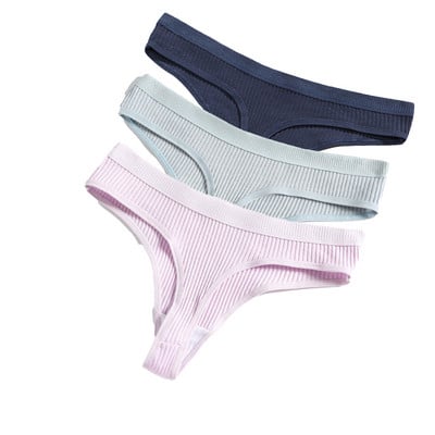 Ženske gaćice od 3 komada Žensko donje rublje Tange Bešavne gaćice Za žene Pamučne gaćice Sex G-string Gaćice niskog struka Seksi